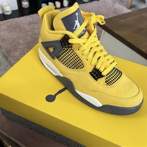 Jordan Men's Yellow Trainers | Depop