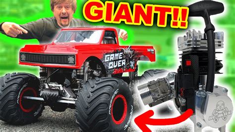 Worlds Biggest Rc Car Gets Giant Engine 5x Power Youtube