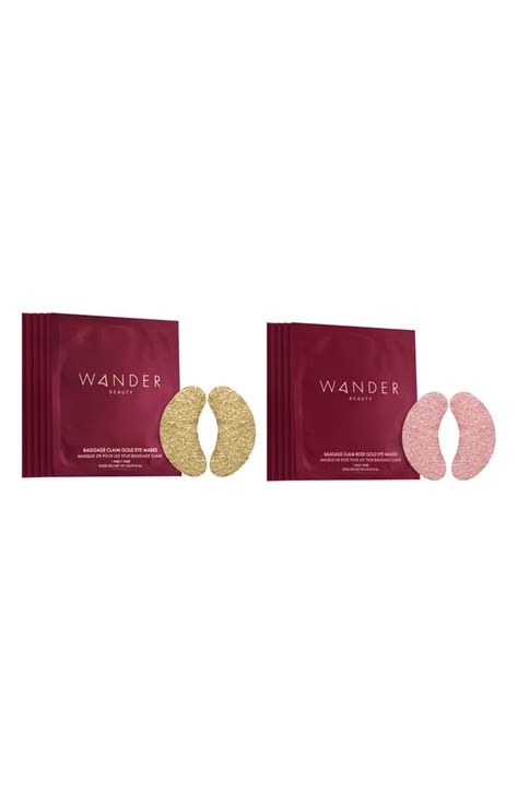 Wander Beauty Baggage Claim Gold And Rose Gold Eye Mask Set Best Beauty