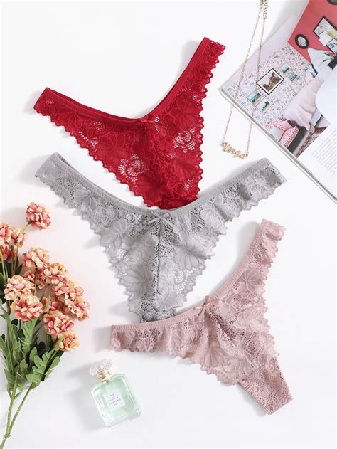 Pack Plus Floral Lace Panty Set