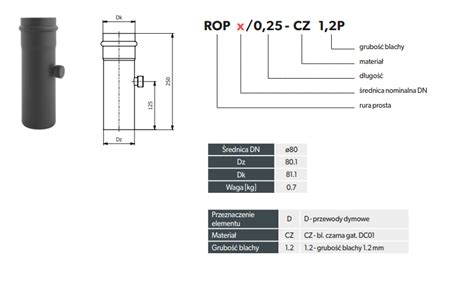 Rura Prosta Z Kr Cem Pomiarowym Darco