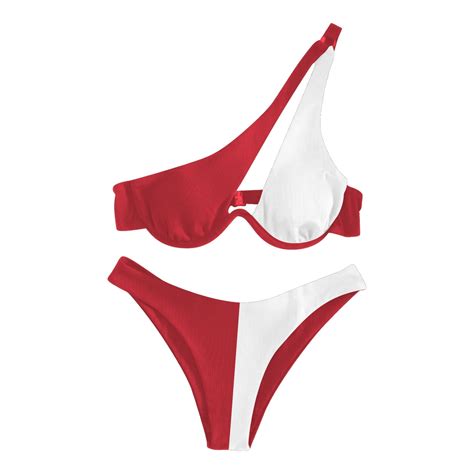 Msjuheg Womens Bikini Bikinis Set High Cut Swimsuit Bikini Tops Full Coverage Bottoms Bathing