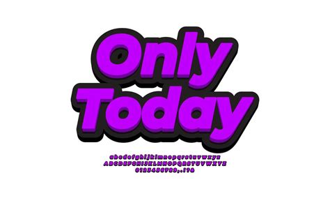 Purple With Black 3d Text Effect Template 5250045 Vector Art At Vecteezy