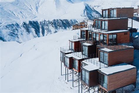 Coolest Ski Chalet Ever The Inside Of These Shipping Containers Will