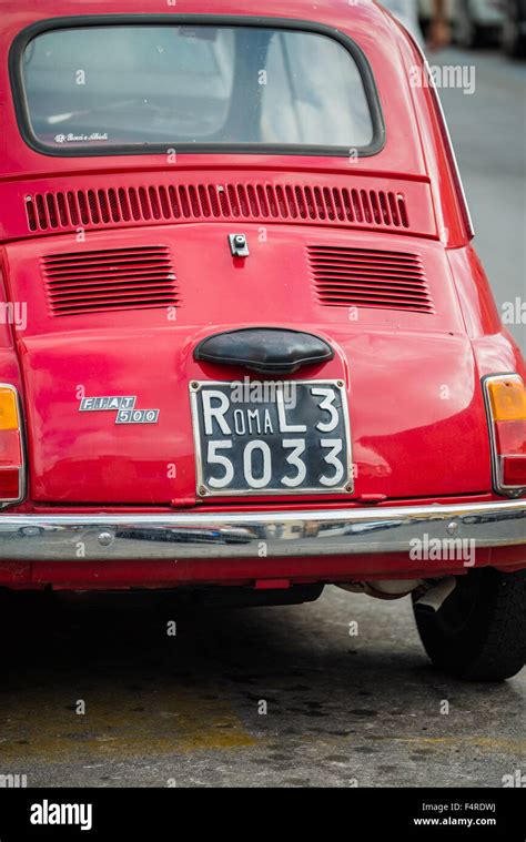 Italy, Lazio, Rome, Fiat 500 car Stock Photo - Alamy