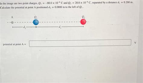 Solved N The Image Are Two Point Charges Q1−800×10−6c And