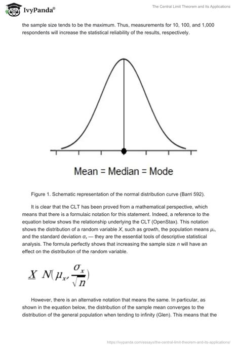 The Central Limit Theorem and Its Applications - 694 Words | Essay Example