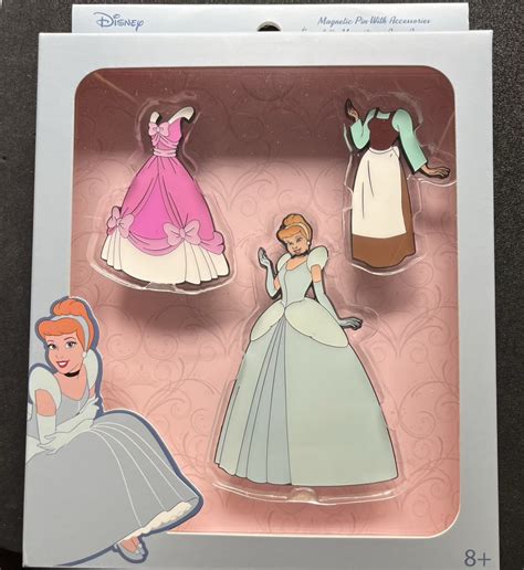 Cinderella Paper Doll Magnetic Disney Pin Set By Loungefly Disney