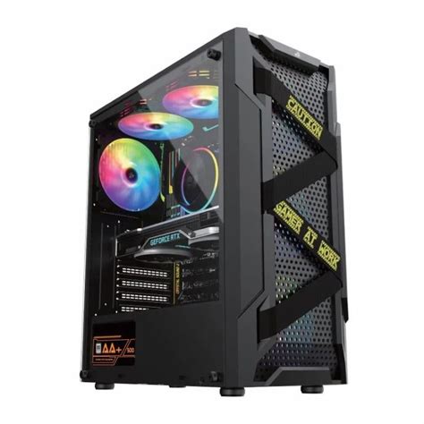 AA Tiger Armor ATX Gaming PC Case with 3 RGB Fans | Standard ATX PC ...