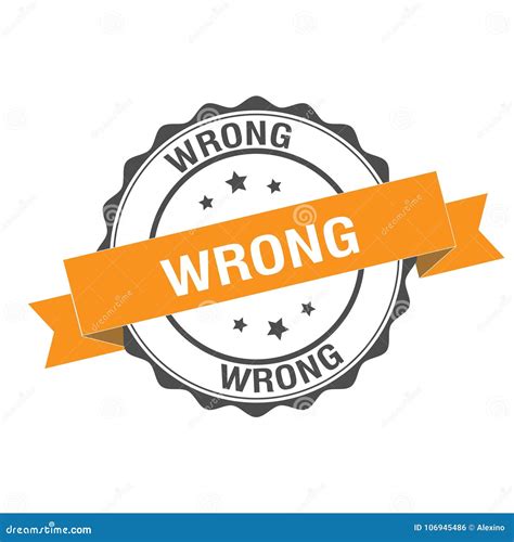 Wrong Stamp Illustration Stock Vector Illustration Of Product