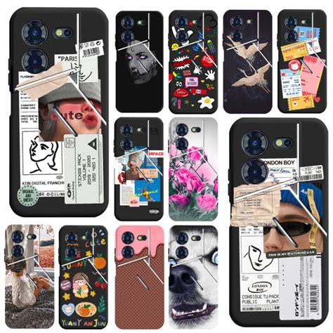 Tecno Pova Pro G Phone Case Stylish Art Painted Black Soft Tpu