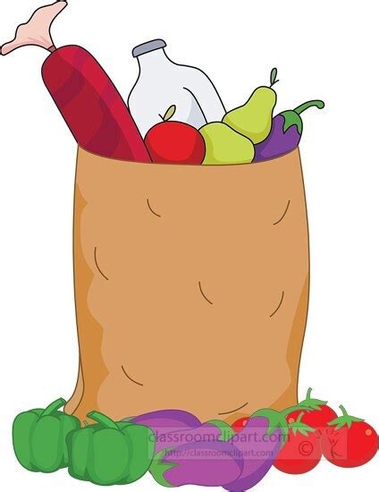 Grocery Bag Clipart Kawaii Clipart Groceries Clip Art, 44% OFF