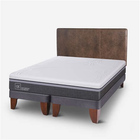 Cama Europea 2 Plazas Ortopedic Advance Base Dividida Respaldo Baker