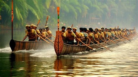 Premium AI Image | Beautifull kerala boat race in kerala Generative ai