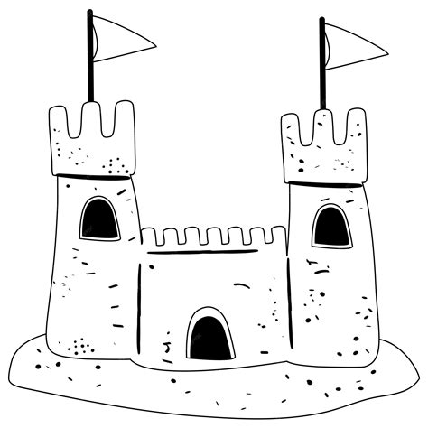 sandcastle clip art 4