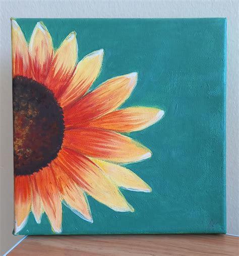 Sunflower Canvas Painting by ArtistGirl2007 on DeviantArt