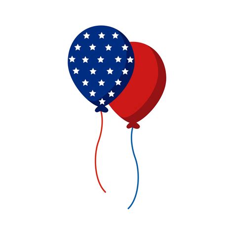 usa flag balloons helium 3751637 Vector Art at Vecteezy