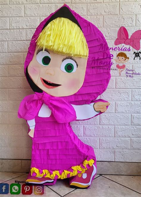 Piñata de Masha Como hacer piñatas faciles Piñata de rapunzel Piñatas