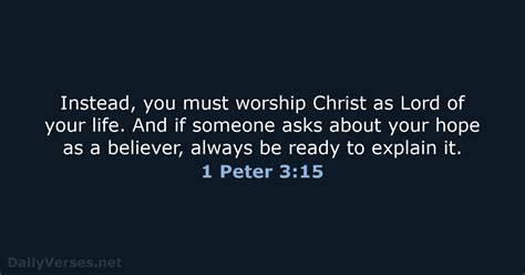 November 14 2024 Bible Verse Of The Day NLT 1 Peter 3 15