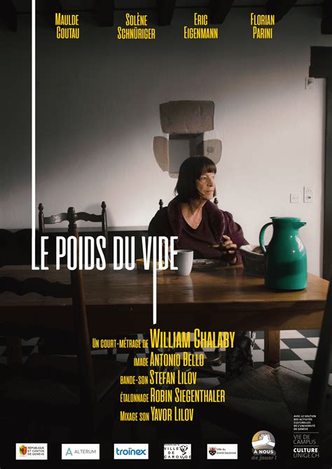 Projection Du Film Le Poids Du Vide Troinex Ch