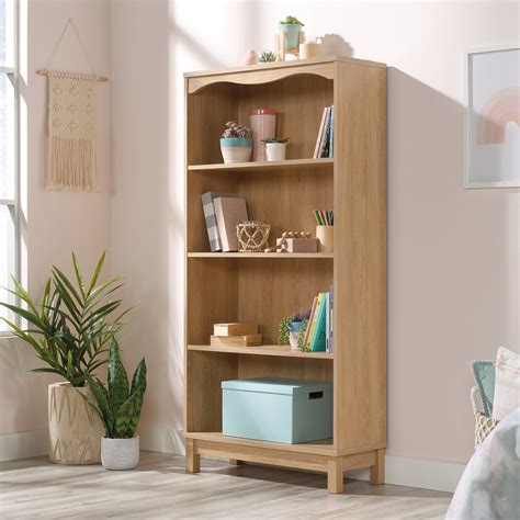 Sauder Storybook 4 Shelf Bookcase Dover Oak Finish