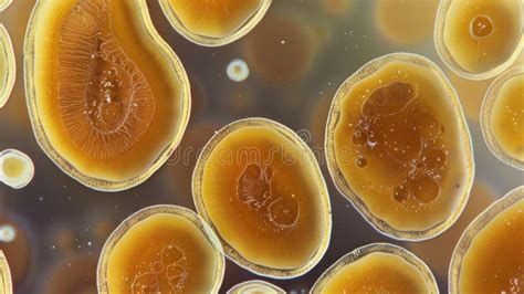 Macro Image Reveals Oval Shaped Saccharomyces Cerevisiae Yeast Cell