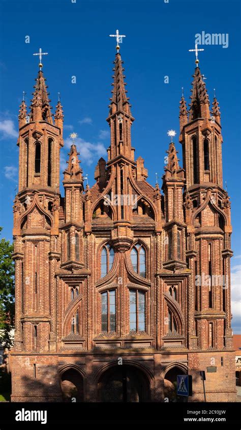 The Stunning St Anne S Church In Vilnius Old Town Lithuania A