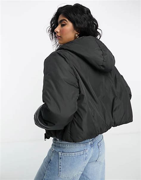 Asos Design Cropped Puffer Jacket Factory Sale