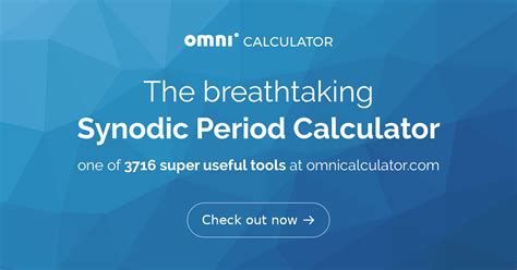 Synodic Period Calculator