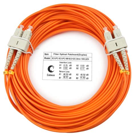 Cabeus FOP-62-SC-SC-25m Шнур оптический duplex SC-SC 62,5/125 mm 25м ...