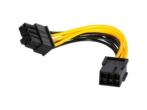 10pcs 6 Pin Feamle To 8 Pin Male Pci Express Power Converter Cable Cpu Video Graphics Card 6pin