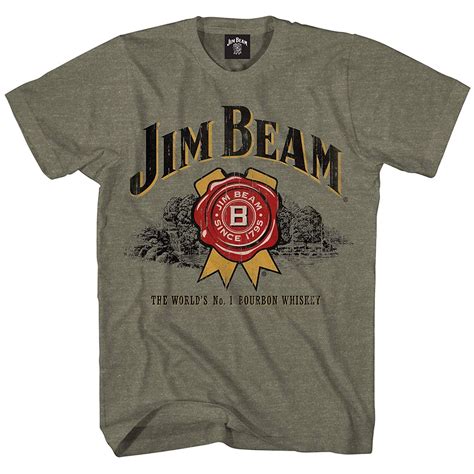 Jim Beam Jim Beam Mens Bourbon Shirt Bourbon Whiskey Logo Shirt