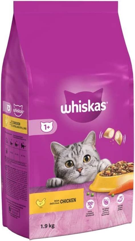 Whiskas 1 Adult Complete Dry Cat Food Chicken Tuna Lamb Bulk Pack Cat Biscuits Cat Food