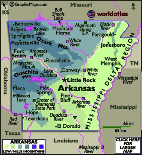 Arkansas USA map | Arkansas usa, Mississippi river, Arkansas