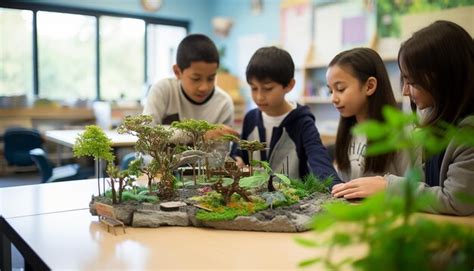 Premium Photo | Elementary school environmental classroom students are ... 