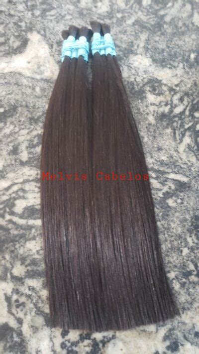 Cabelo Humano Preto Tingido Liso Cm Gr Melvis Cabelos