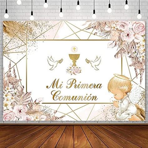 Amazon AIBIIN 7x5ft Baptism Backdrop Mi Primera Comunion