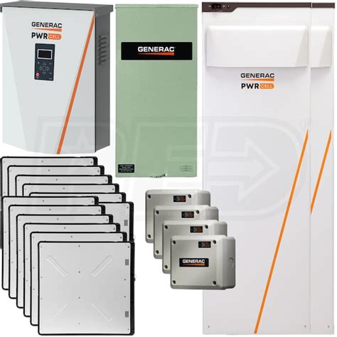 Generac PWRcell™ 36kWh Deluxe Managed Whole Home Package - 7.6kW (120 ...