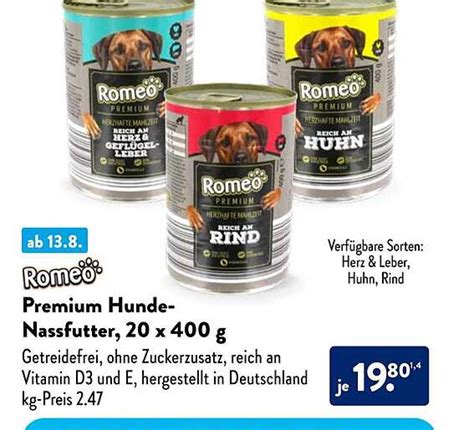 Romeo Wild Roots Hunde Nassfutter Angebot Bei Aldi Nord Prospekte De