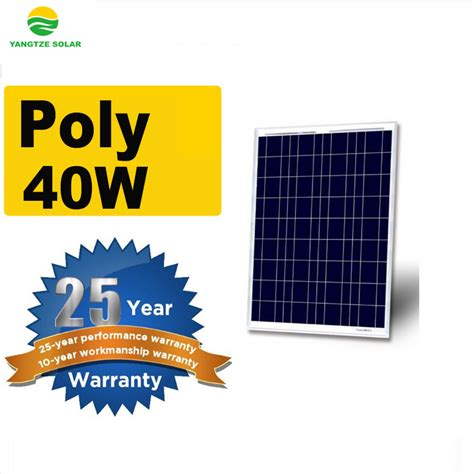 High Efficiency With Solar Roof Panel Poly Crystalline Solar Panel 40W