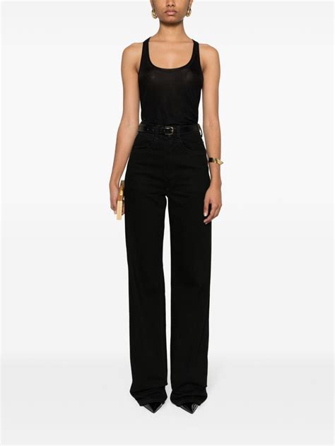 Tom Ford Ribbed Knit Racerback Top Black Farfetch