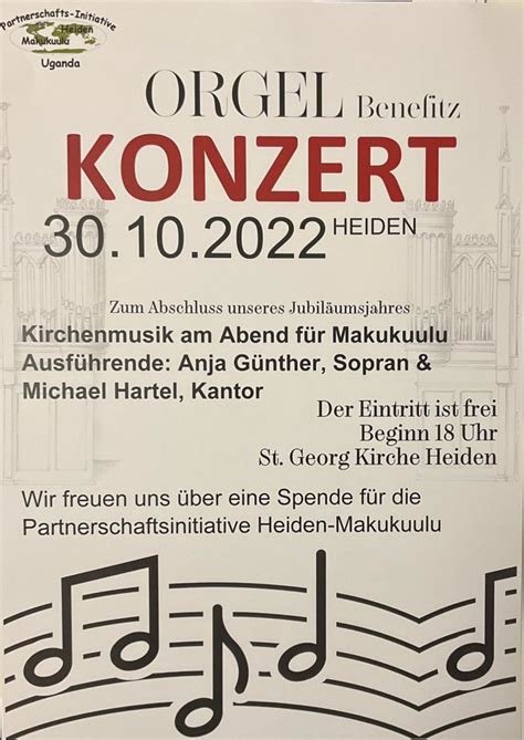 Orgel Benefiz Konzert Sankt Georg Heiden