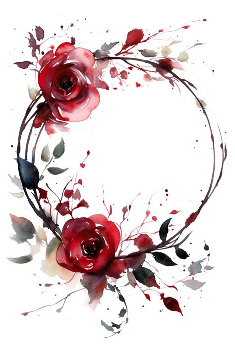 Premium Photo | A watercolor painting of a red roses.