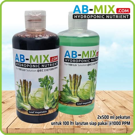 Jual Nutrisi Hidroponik AB Mix Cair 500 Ml Utk 100 Ltr EC 2 0 1000