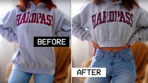 How To Crop Sew A Hoodie Youtube