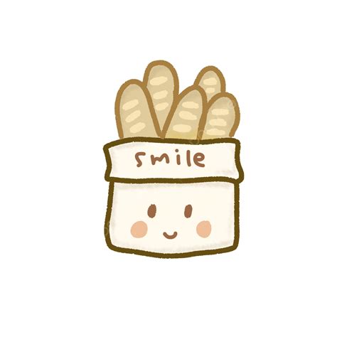 Cute Bread Png Image Cute Smile Bread Illustration Cute Smile Bread