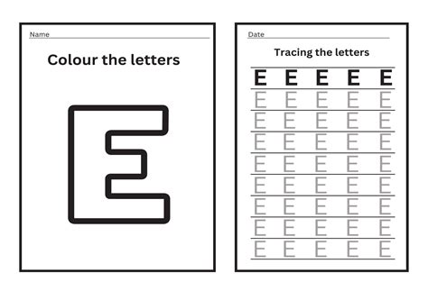 Alphabet Tracing Practice Letter E Tracing Practice Worksheet