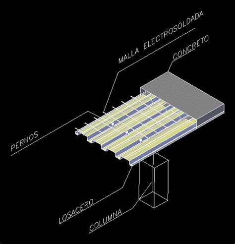 Detalle De Losa Acero En Dwg Kb Librer A Cad