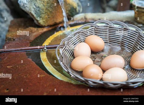 Hot Spring Eggs In Shibu Onsen Stock Photo Alamy