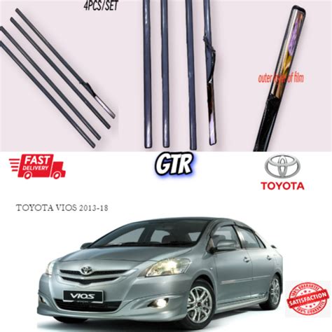 Toyota Vios 2013 2018 Window Trim Chrome Lining Door Belt Moulding